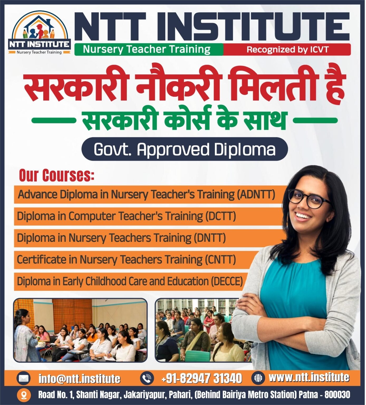 NTT Institute — Govt. Recognized Nursery Teacher Training